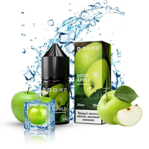 Сольова Рідина Gord Sour Apple (Горд Кисле Яблуко) 30ml 50mg