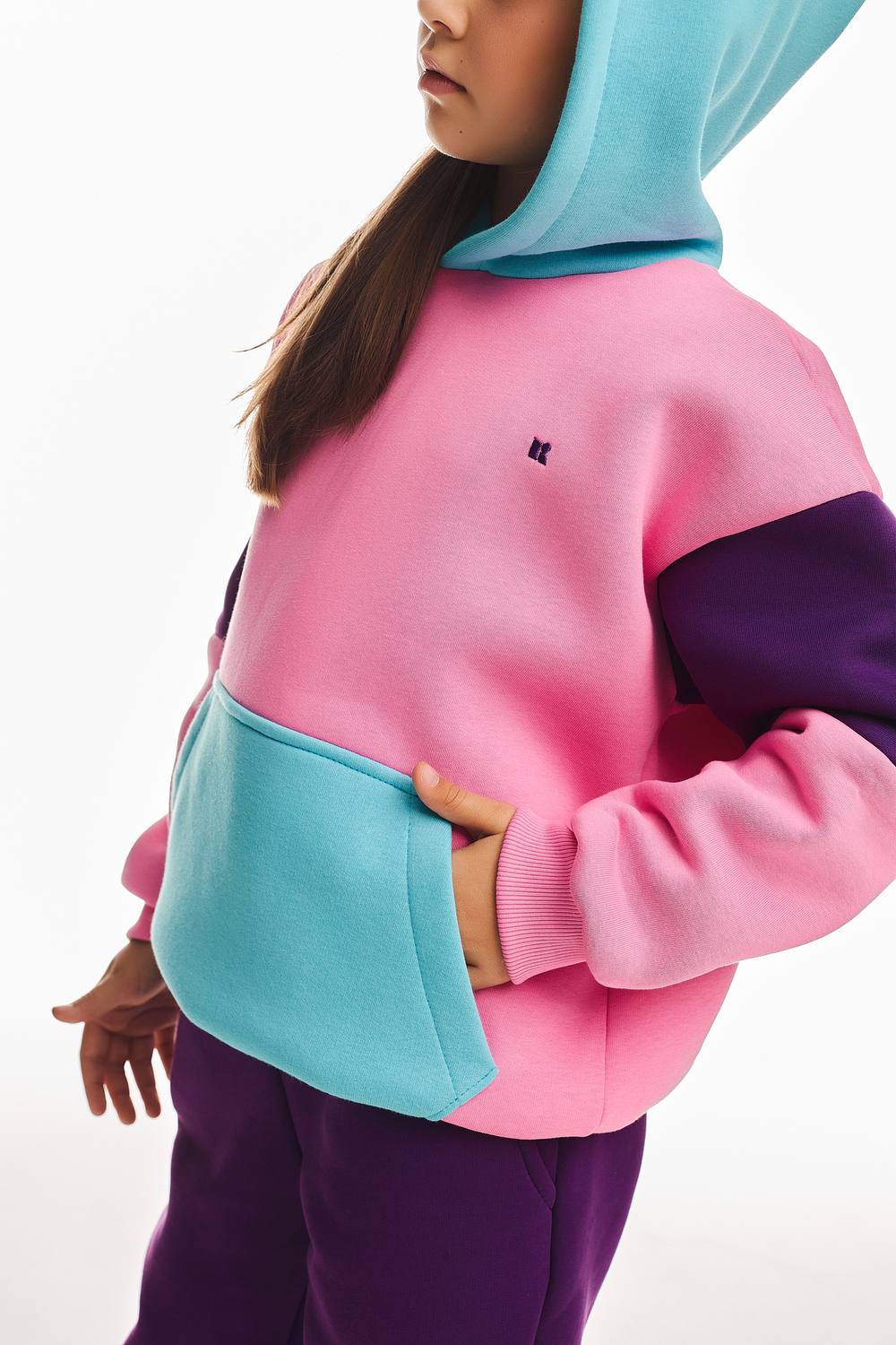 Детский спортивный утепленный костюм Kindamor Snug Princess Purple/Pink, флис для девочки