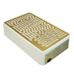 Вытяжка для маникюра настольная Ulka Nano, цвет белый (сетка золотая)