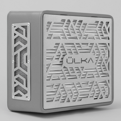 Вытяжка для маникюра настольная Ulka Pemium с фильтром, цвет серый (сетка металлик)