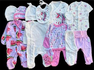 Гарний набір одягу для новонародженої дівчинки, якісний одяг для немовлят літо, осінь, зріст 56 см, бавовна