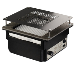 Врезная маникюрная вытяжка с HEPA фильтром Teri Turbo, цвет черный (сетка черная)