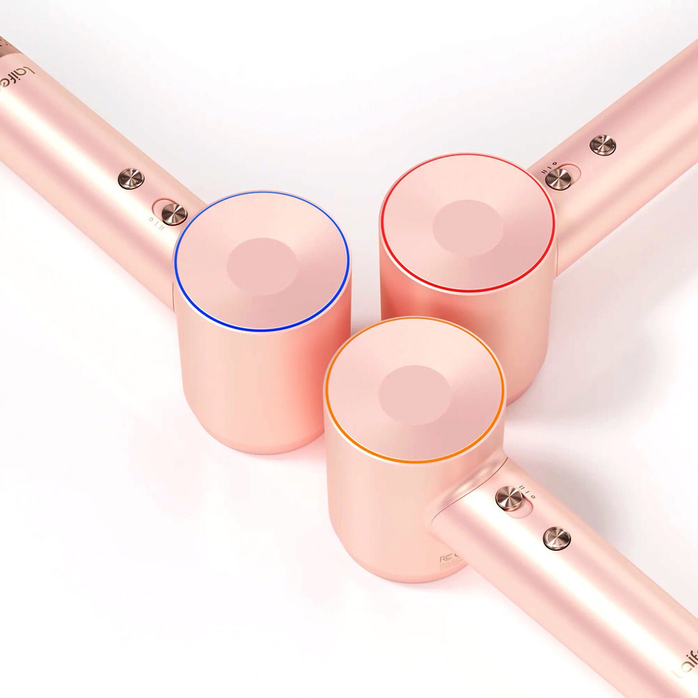 Комплект фен Laifen Swift Premium профессиональный с сумкой, 2 насадки, розовый