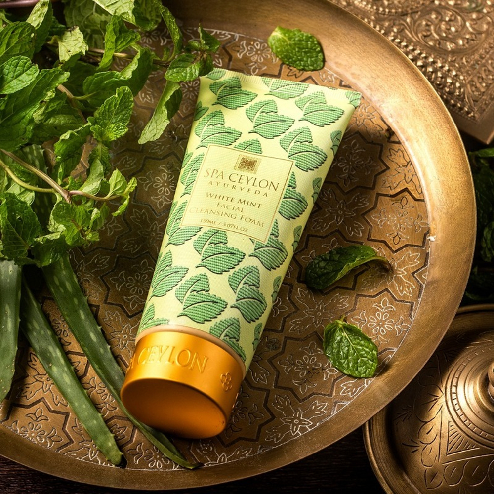 Пенка очищающая для жирной кожи Белая мята, 150 мл, SPA Ceylon
