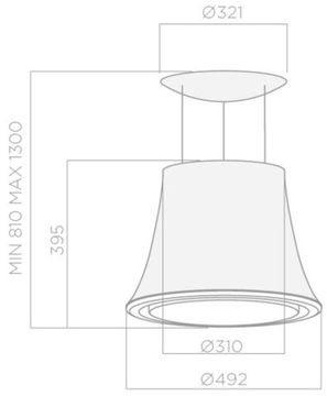 Витяжка ELICA AUDREY ROCK/F/50