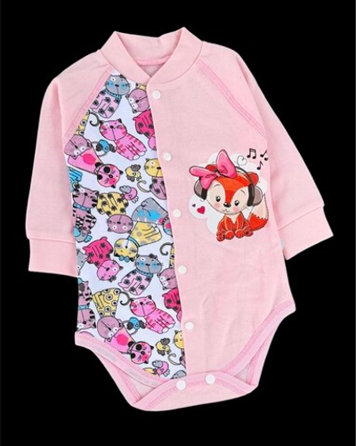 Боді з довгим рукавом "Принт", інтерлок ТМ "Happy ToT" (68 см)