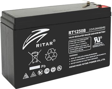 Акумуляторна батарея Ritar RT1250BL AGM 12 V 5 Ah Black Case (YT33809)
