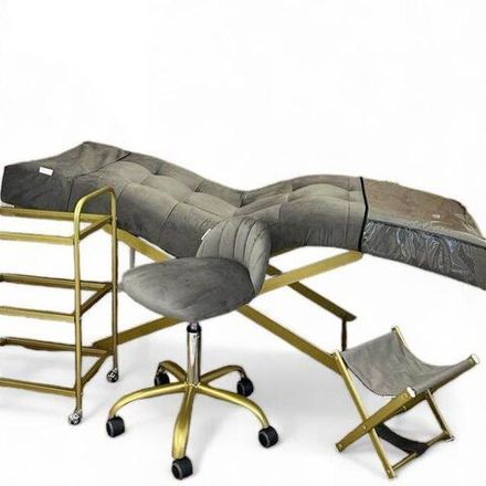 Кушетка анатомічна з візком Tertio, підставкою для сумки та стільцем