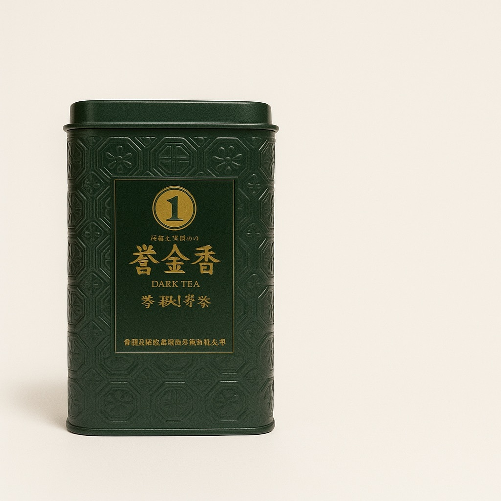 Китайский тёмный чай в жестяной банке