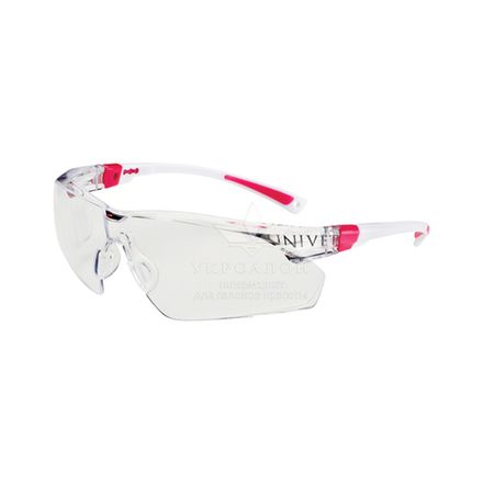 Окуляри захисні незапотіваючі з покриттям від подряпин біло-рожеві, 506u Univet