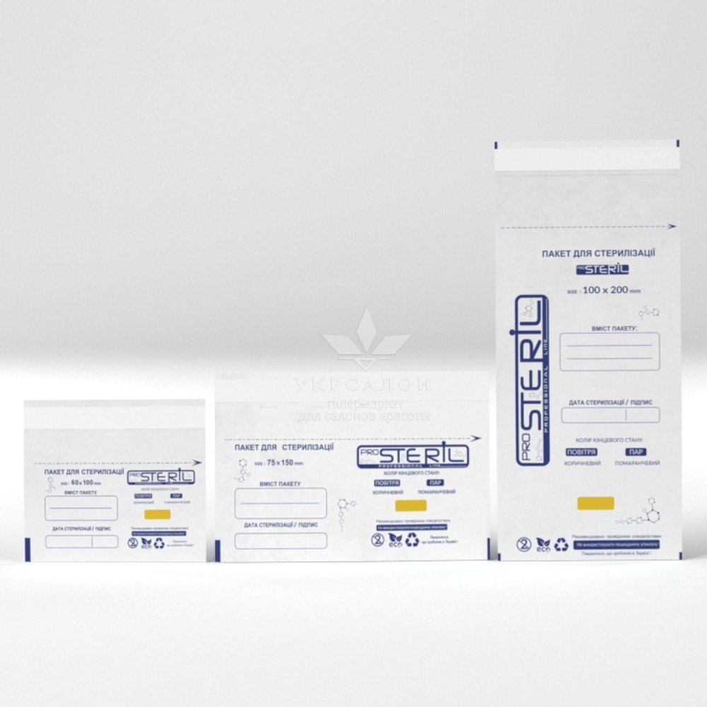 Набір білих крафт-пакетів 60*100 мм ProSteril (100 шт)