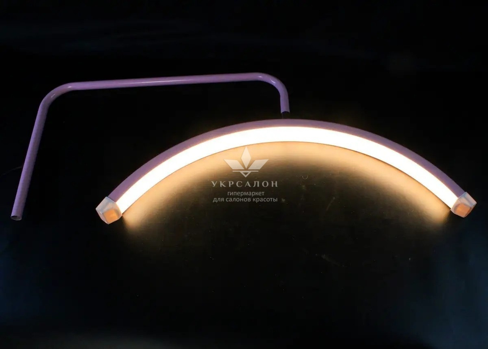 Бестеневая настольная Led лампа на струбцине Moon HD-M6X (SP-006), 50 Вт, розовая