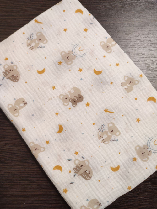 Пеленка муслиновая жатая двухслойная