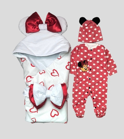 Набір на виписку з пологового та для повсякденного користування для дівчинки (56 розмір)