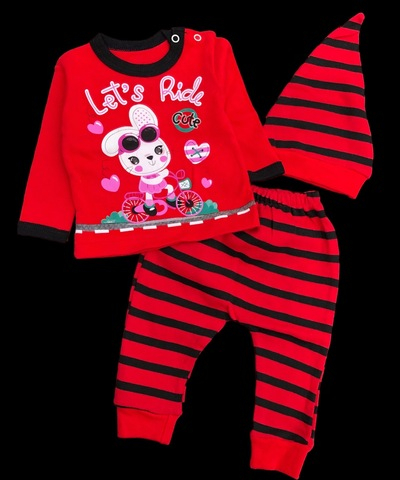 Костюм 3в1: світшот, штани, шапочка, двунитка