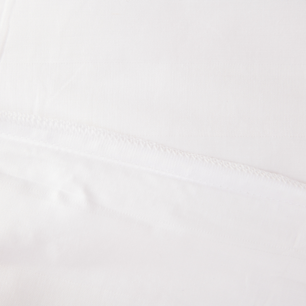 Пододеяльник Страйп Сатин Однотонный Отель белый 100% Хлопок 3x3 P3CTH037180215