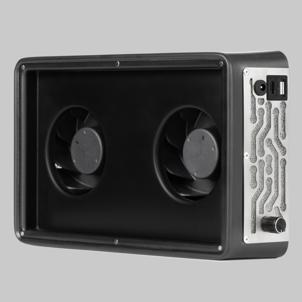 Вытяжка для маникюра настольная Ulka Nano, цвет черный (сетка металлик)