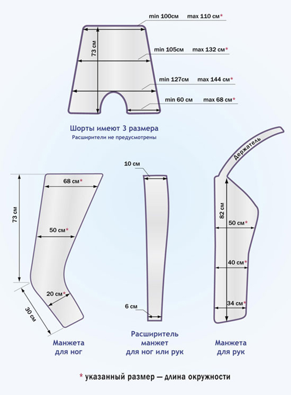 Манжета для рук, опция для аппарата Unix Air Relax