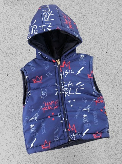 Жилетка з капюшоном "Different", плащівка, синтепон ТМ "Else" (92 см)