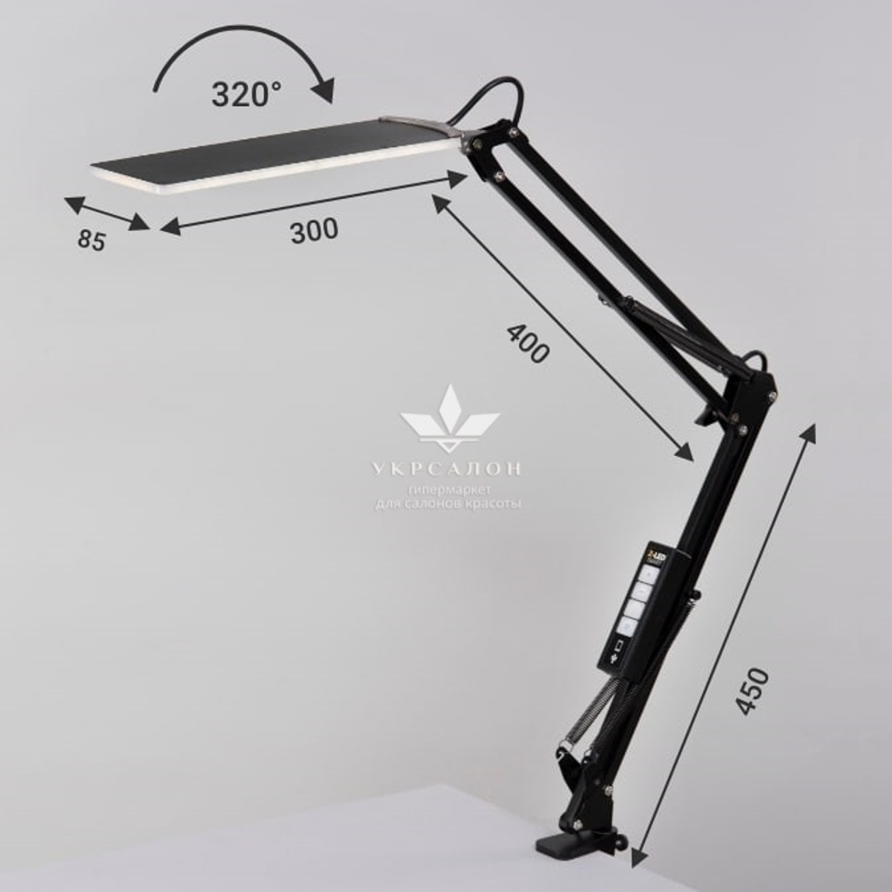 Настольная светодиодная сенсорная LED лампа c USB и регулировкой света X-LED-20 SB черная