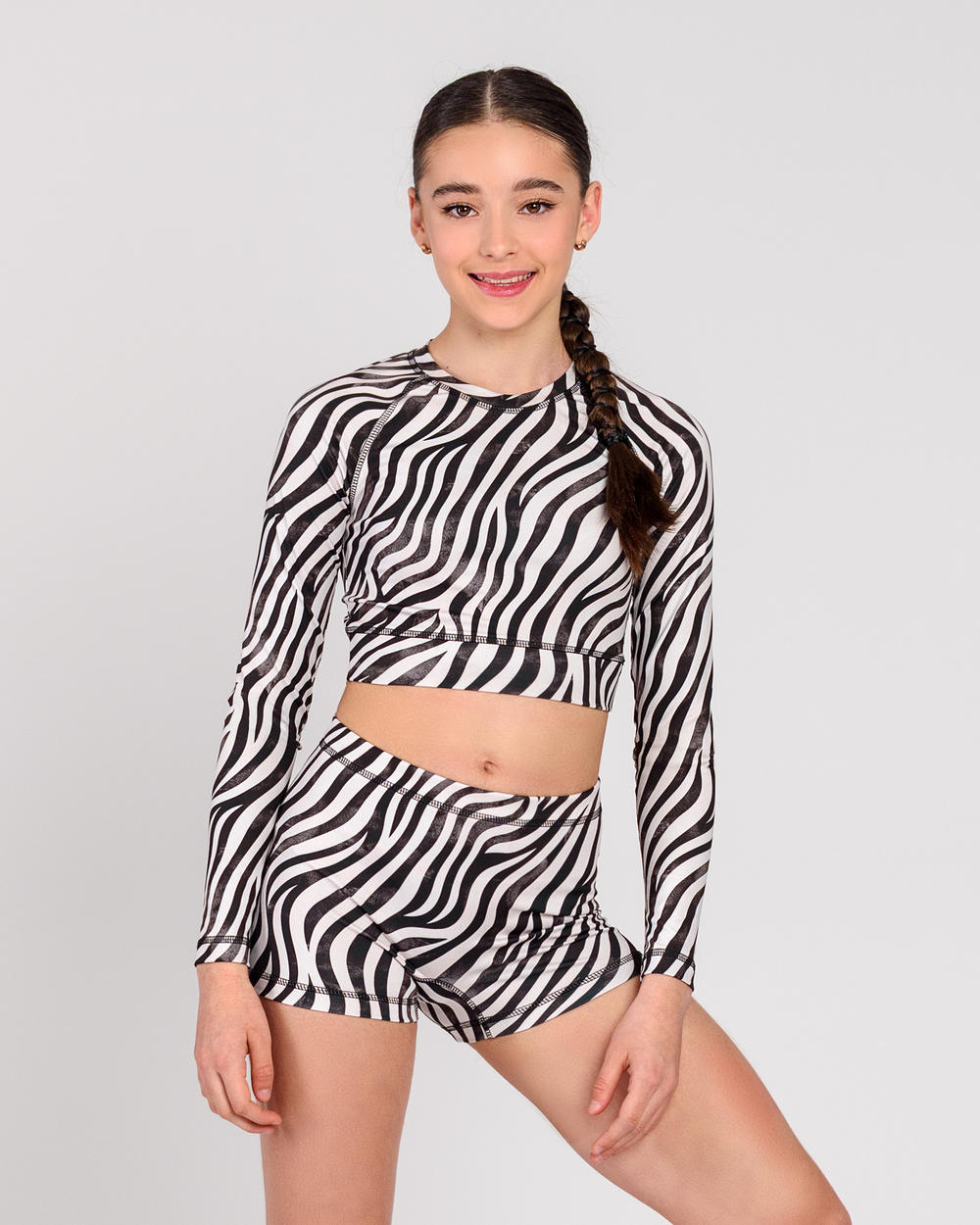 Рашгард для девочки с принтом Zebra (арт. 7022500103)