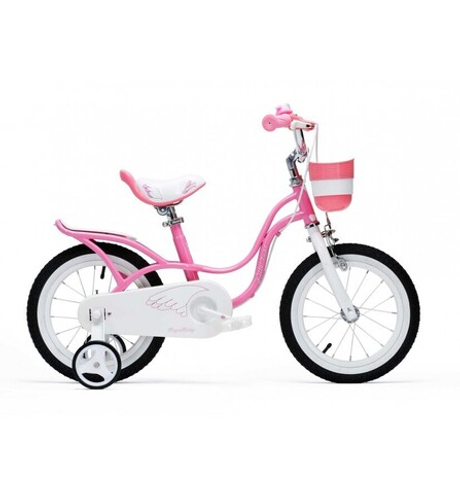 Дитячий двоколісний велосипед для дівчинки Royal Baby Little Swan Steel 16 дюймів RB16-18 з кошиком