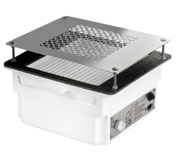 Врезная маникюрная вытяжка с HEPA фильтром Teri Turbo, цвет белый (сетка металлик)