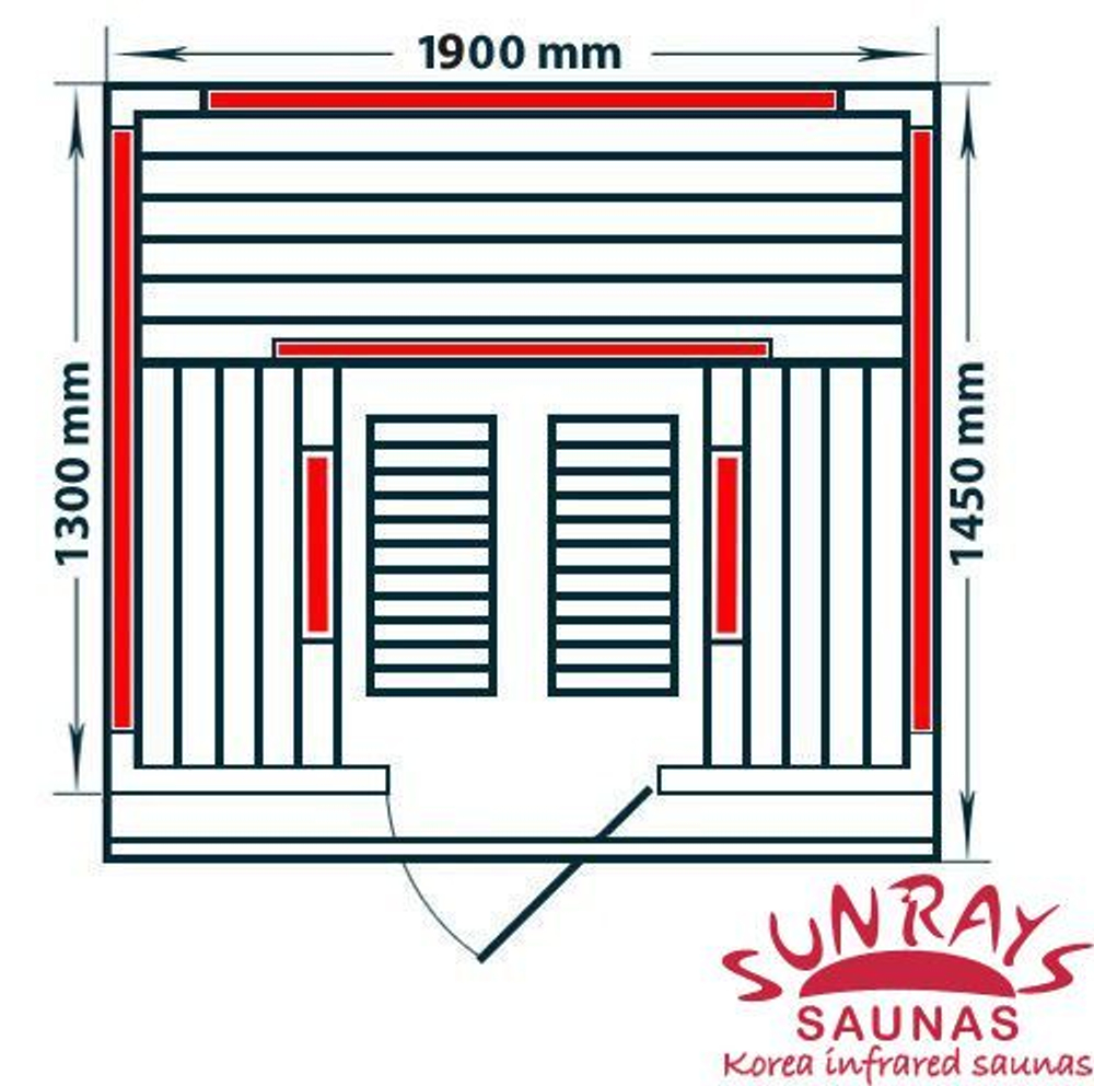 Інфрачервона сауна Grande Royalty SunRays (5 місць або 1-2 лежачи)