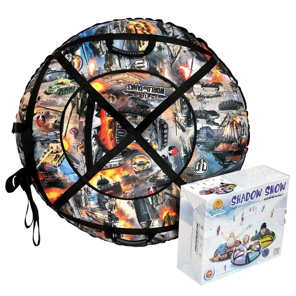 Надувные ватрушки тюбинги "Tanks" диаметр 100 см. (Оксфорд, ПВХ)