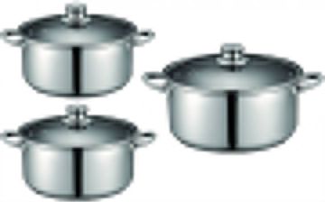 Набір каструль 6 попер. Peterhof PH-15136 (26 cm. 6 л. 28 см. 8 л. 30 см. 10 л.)