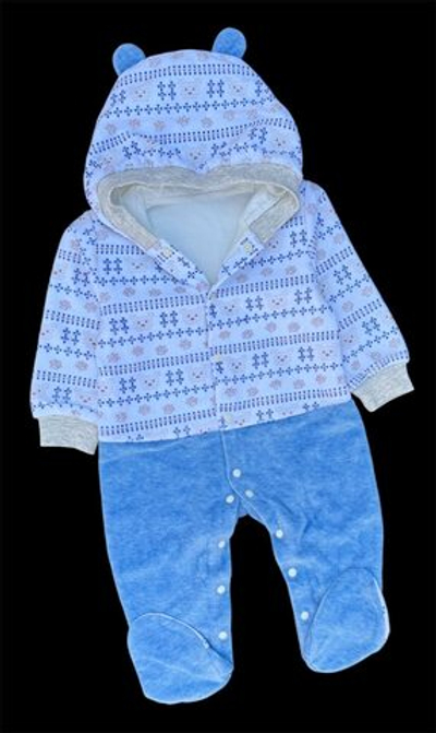 Чоловічок з капюшоном "Скандинавія", велюр ТМ "Happy ToT" (68 см)