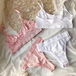 Комплект білизни в рубчик