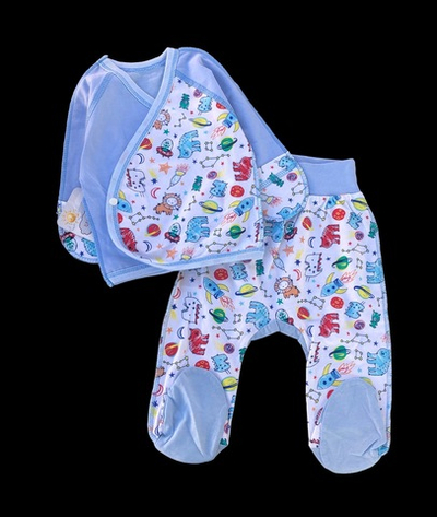 Комплект 2в1: льоля, повзунки "Принт", кулір, ТМ "Happy ToT" (50 см)