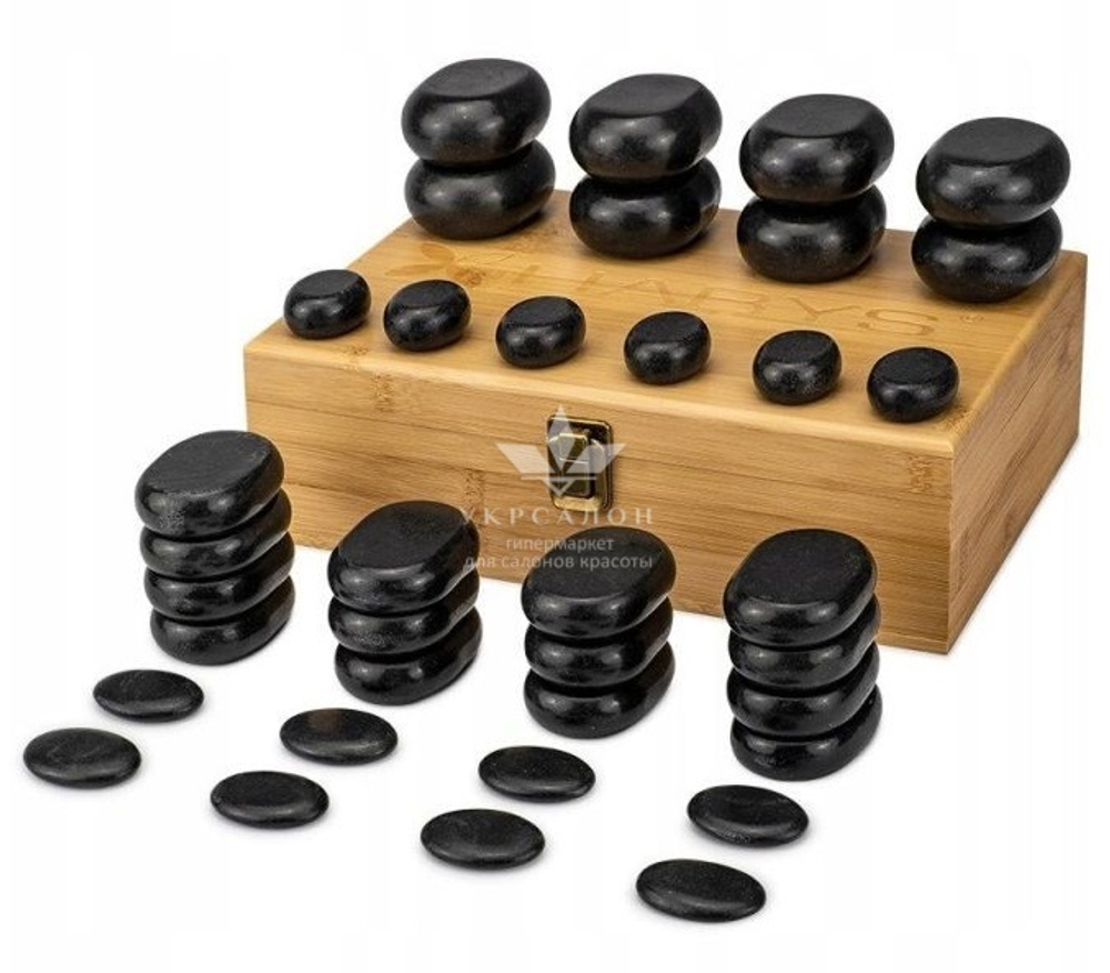 Набор базальтовых камней для массажа 36 шт