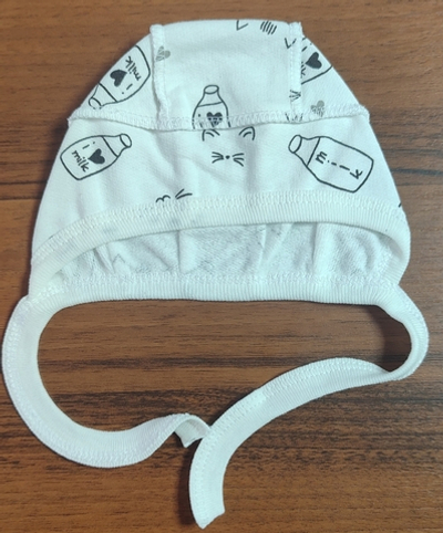 Шапочка із зав'язками, футер ТМ "Пеппі" (0-1 міс, 36 см)