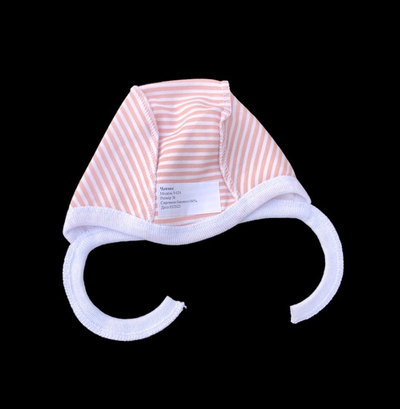 Шапочка із завязками, інтерлок ТМ "Happy ToT" (0-1 міс, 36 см)