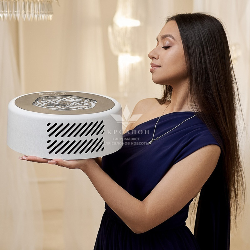 Вытяжка маникюрная настольная Jacky Ring c HEPA фильтром, белая