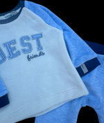Костюм 2 в 1: світшот, штани "Best", велюр ТМ "Bonne Baby"