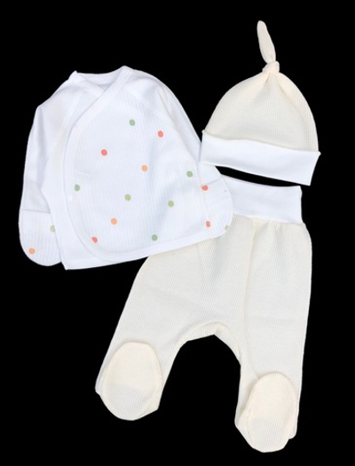 Комплект 3в1: льоля, повзунки, шапочка "Принт", інтерлок ТМ “Happy ТОТ”