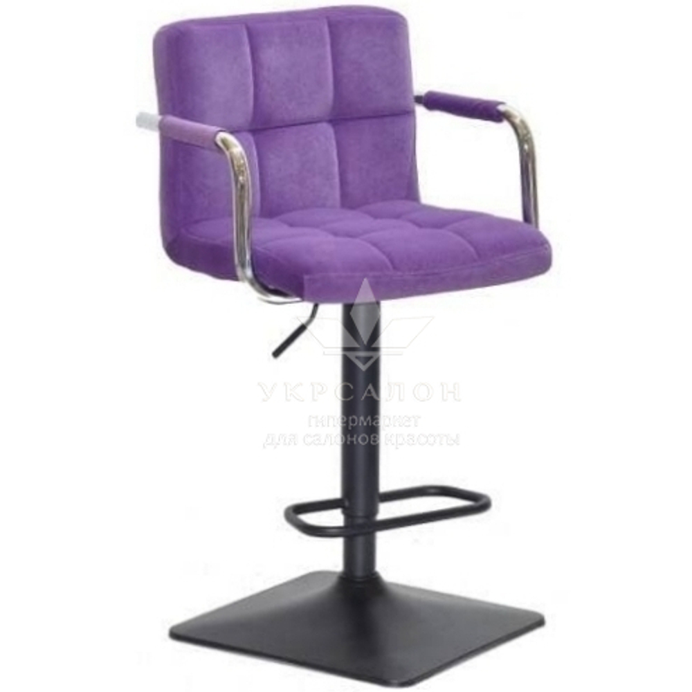 Стульчик для визажа Lion plus black quadro Velor