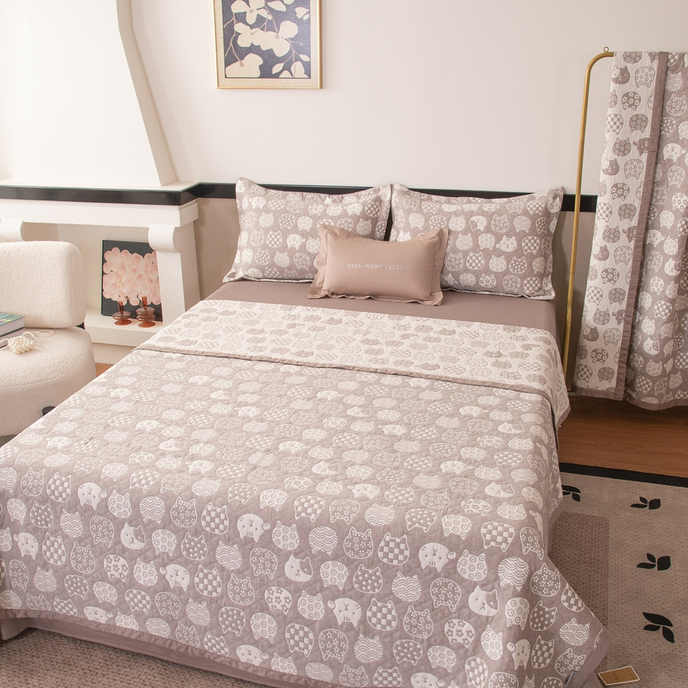 Покрывало двухстороннее и две наволочки Aurora Veil PAV003