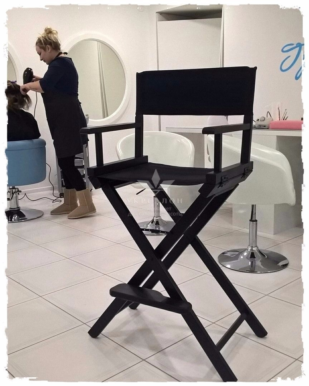 Складной стул для визажа Apolo 5 black