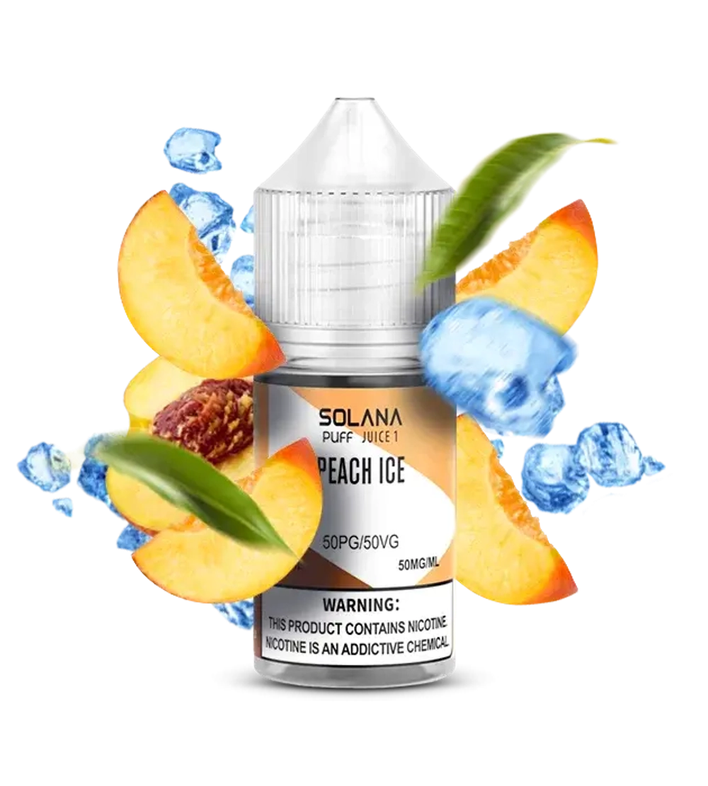 Солевая Жидкость Solana Peach Ice (Солана Персик Лед) 30ml 50mg