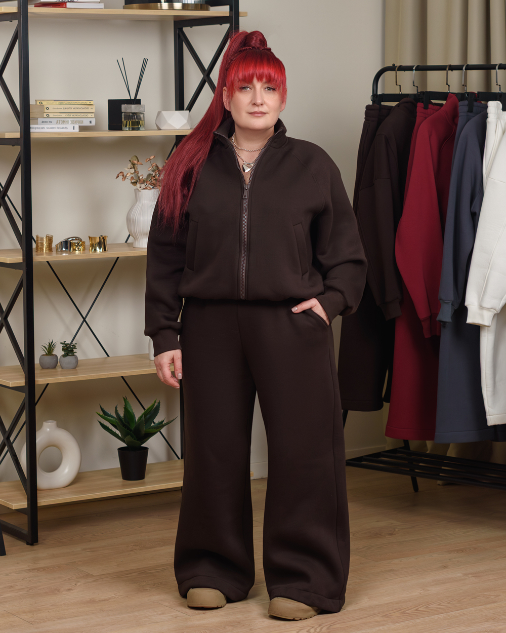 Брюки джогери жіночі коричневого кольору (арт. 2852500502)