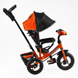 Дитячий триколісний велосипед Best Trike 3390 надувні/фара, з USB, пультом, батьківською ручкою