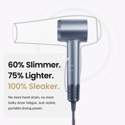 Фен Laifen профессиональный с ионизацией, 3 насадки, серый