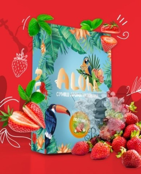 Бестабачная смесь Aloha Strawberry (Алоха Клубника) 100г