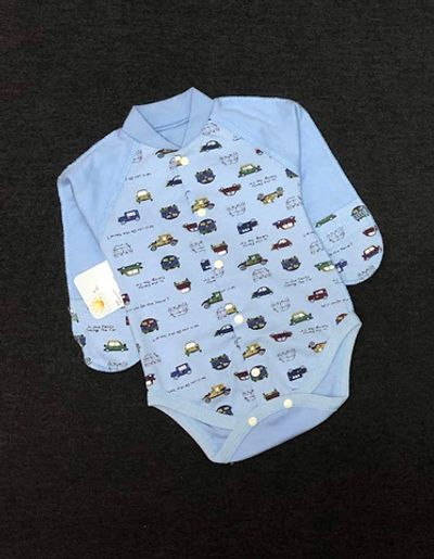 Боді з довгим рукавом "Принт", інтерлок ТМ "Happy TOT" (62 см)