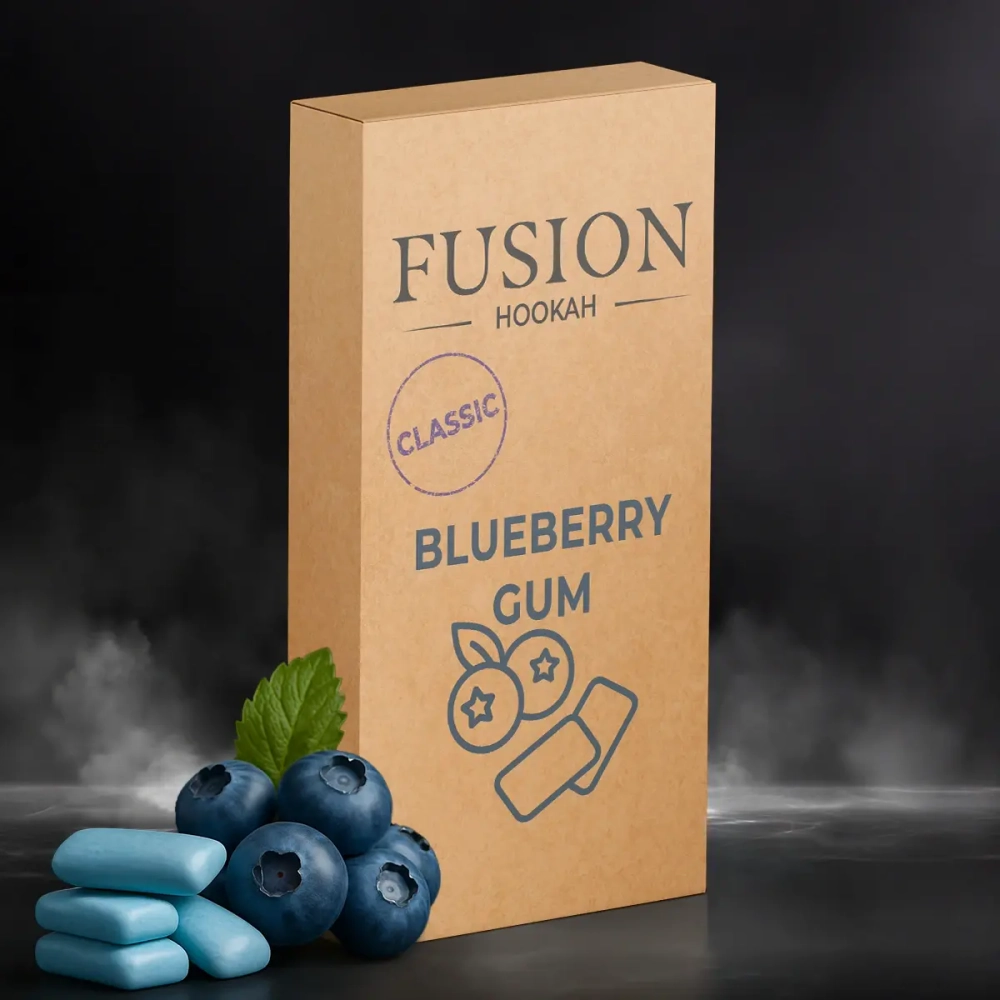 Табак для кальяна Fusion Classic Blueberry Gum (Фьюжин Классик Черничная Жвачка) 100г