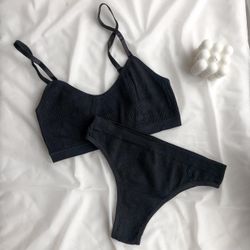 Комплект білизни в рубчик